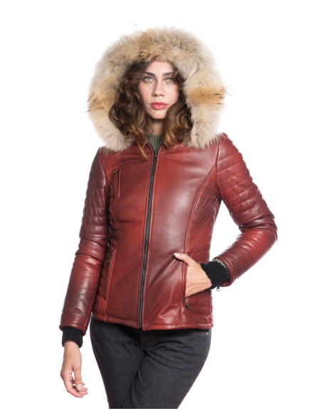 Giorgia - Damen Daunenjacke Bordeaux