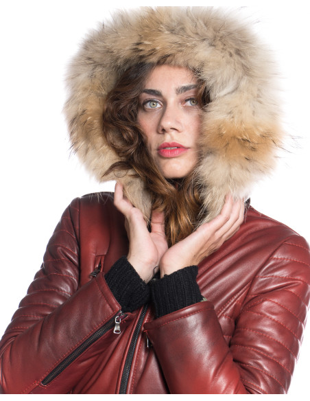 Giorgia - Damen Daunenjacke Bordeaux