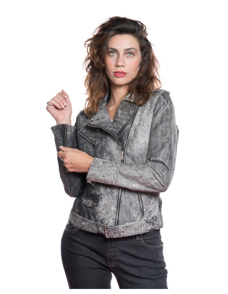 Karen - Women's Scratched Gray Perfecto