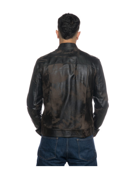 Leather Jacket Albon Handmade | Michelangelo Collections - Elegance Dark Brown