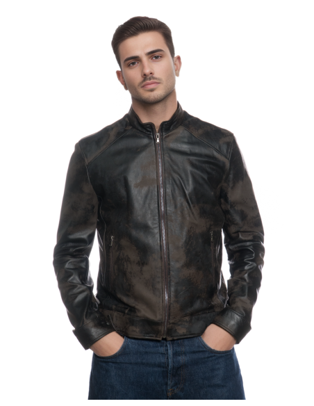 Leather Jacket Albon Handmade | Michelangelo Collections - Elegance Dark Brown