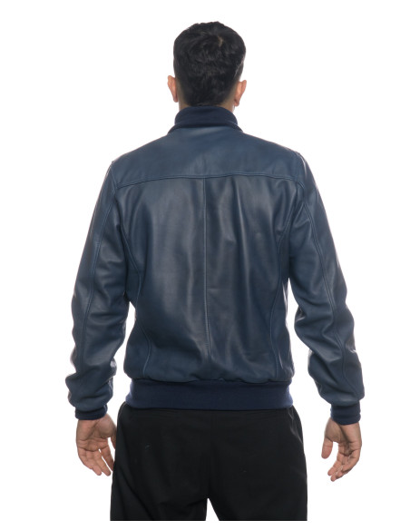 Napoli - Black Men's Genuine Leather Bomber