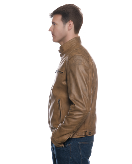 Napoli - Black Men's Genuine Leather Bomber 2