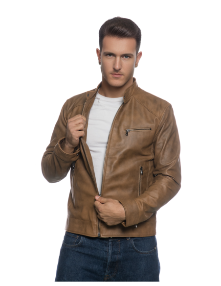 Lawson - Real Leather Jacket for Men | Michelangelo Collections | Craftsmanship Made in Italy