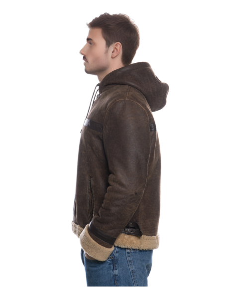 James - Dark Brown Sheepskin Men's Jacket