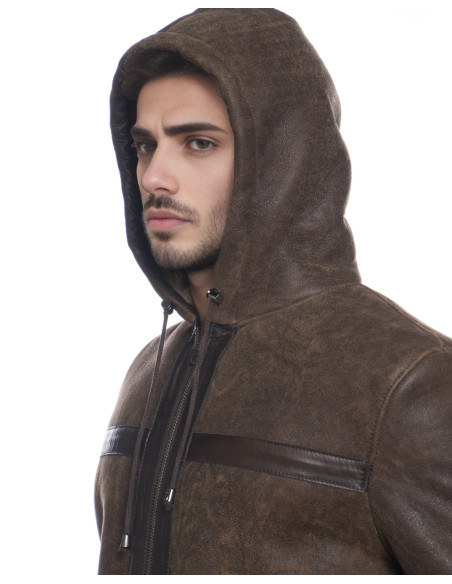 James - Dark Brown Sheepskin Men's Jacket