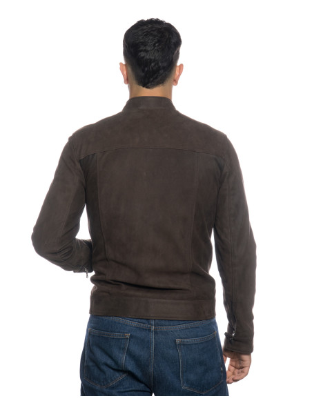 Lawson - Genuine Leather Nabuk Jacket for Men | Michelangelo Collections | Craftsmanship Made in Italy