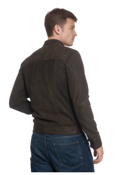 Lawson - Genuine Leather Nabuk Jacket for Men | Michelangelo Collections | Craftsmanship Made in Italy