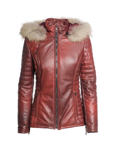 Giorgia - Damen Daunenjacke Bordeaux