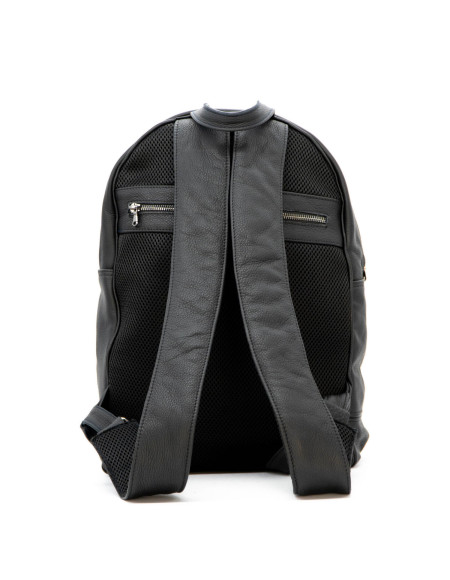 Palermo - Mann-Echtleder-Rucksack Schwarz 2