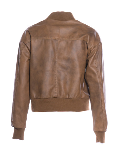 Fede - Bomber Verde Donna in Vera Pelle | Michelangelo Collezioni | Artigianalità Made in Italy