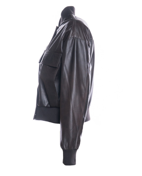 Fede - Bomber Testa di Moro Donna in Vera Pelle | Michelangelo Collezioni | Artigianalità Made in Italy 2