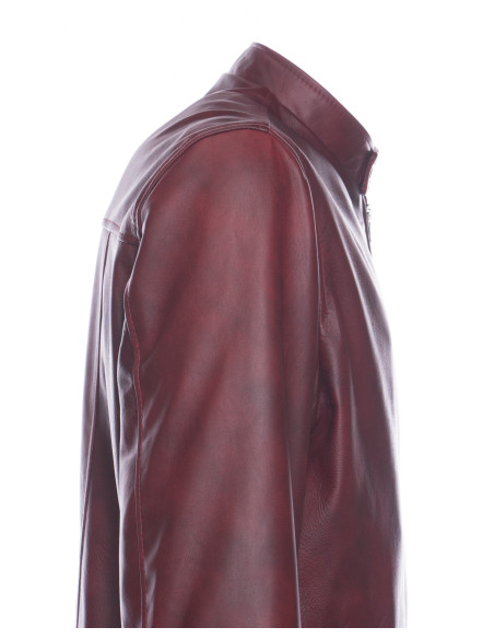 Real Leather Jacket "Piastri" Bordeaux - Michelangelo Collections | Made in Italy Handmade