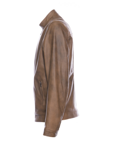 Real Leather Jacket "Piastri" Leather - Michelangelo Collections | Made in Italy Handmade