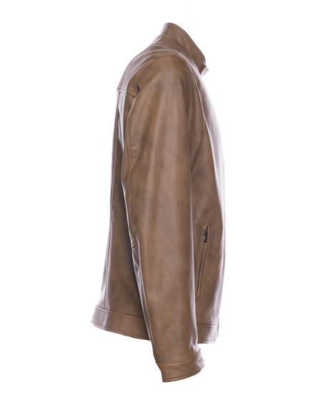 Real Leather Jacket "Piastri" Leather - Michelangelo Collections | Made in Italy Handmade