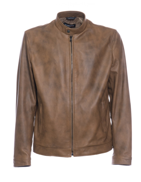 Real Leather Jacket "Piastri" Leather - Michelangelo Collections | Made in Italy Handmade