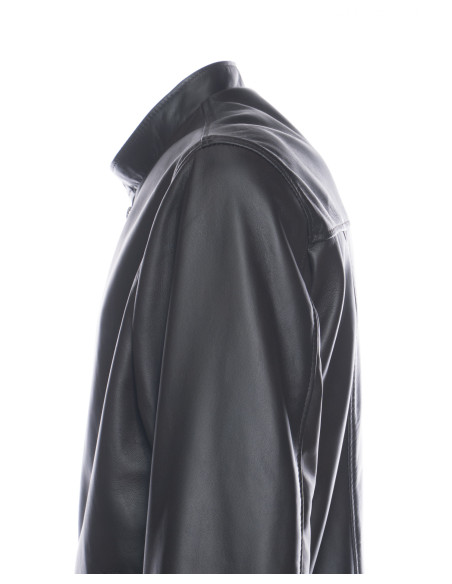 Jacke aus echtem Leder "Piastri" dunkelbraun - Michelangelo Kollektionen | Made in Italy Handwerk