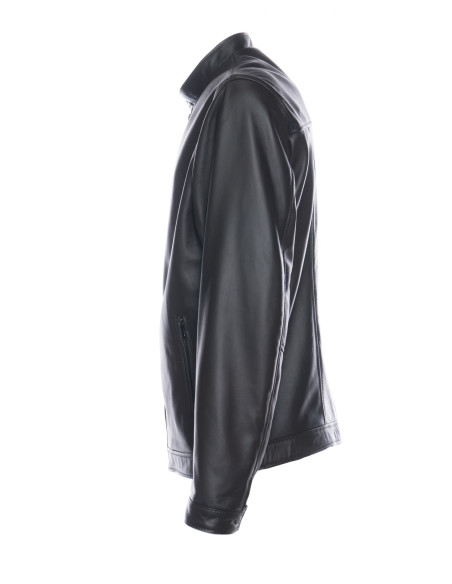 Jacke aus echtem Leder "Piastri" dunkelbraun - Michelangelo Kollektionen | Made in Italy Handwerk