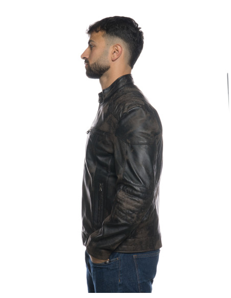 Lawson - Herren-Lederjacke schwarz