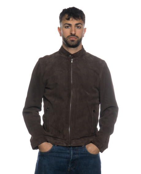 Real Leather Jacket "Piastri" Nabuk - Michelangelo Collections | Made in Italy Handmade