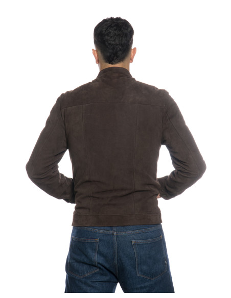 Real Leather Jacket "Piastri" Nabuk - Michelangelo Collections | Made in Italy Handmade