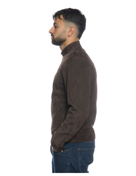 Real Leather Jacket "Piastri" Nabuk - Michelangelo Collections | Made in Italy Handmade